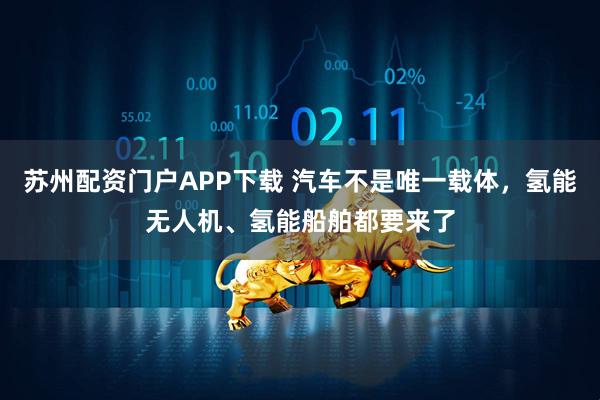 苏州配资门户APP下载 汽车不是唯一载体，氢能无人机、氢能船舶都要来了